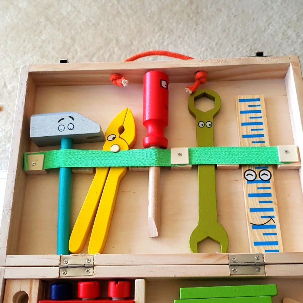 Wooden Toolbox Construction STEM Set